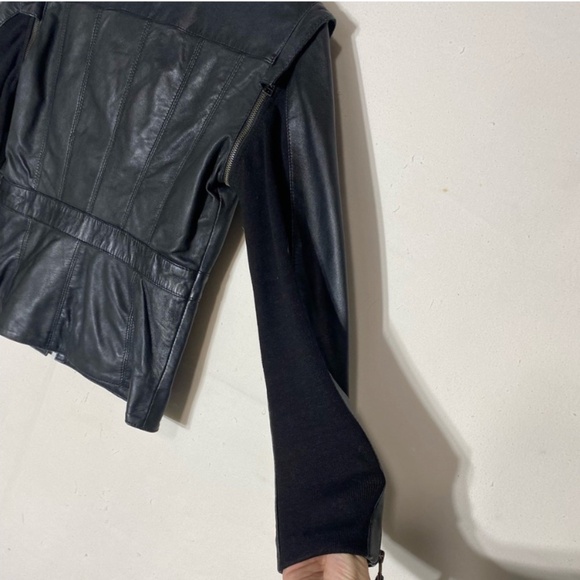 Bano eeMee Black Genuine Leather Jacket 6 - Picture 12 of 15